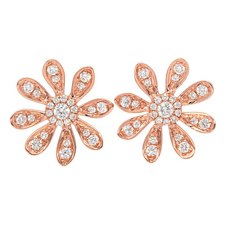 Deutsch Signature Diamond Garden Flower Stud Earrings