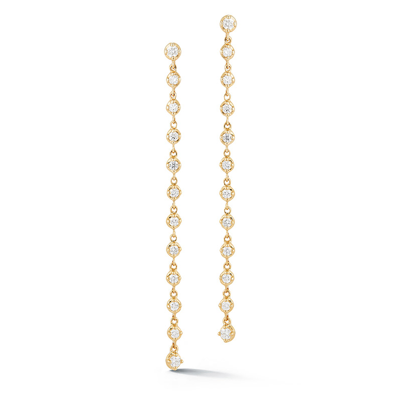 Deutsch Signature Diamond Bezel Drop Earrings