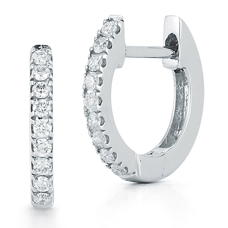 Deutsch Signature Small Diamond Huggie Earrings