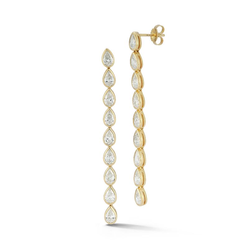 Deutsch Signature 9 Pear Bezel Drop Earrings