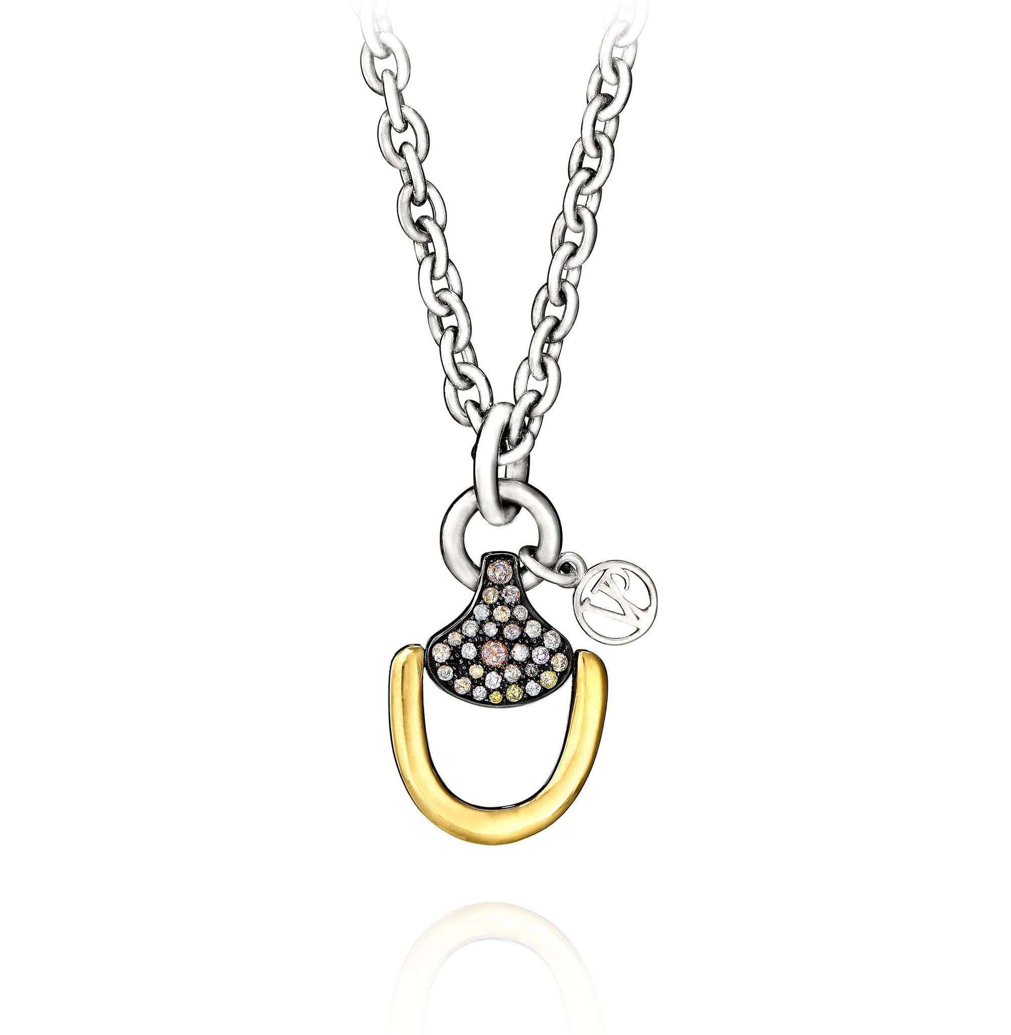 Vincent Peach Churchill Downs Necklace With Multi Diamond