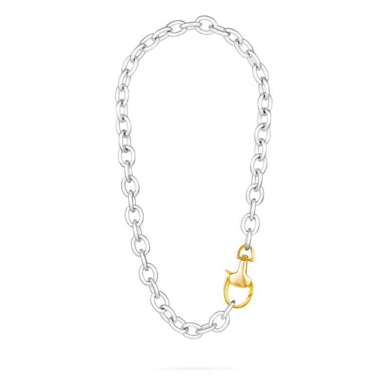 Vincent Peach Equistrian Lock Clasp Necklace