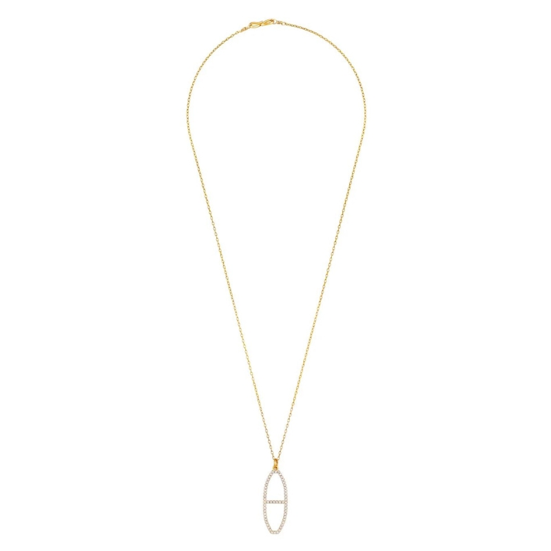 Vincent Peach Large Diamond Kingston Charm Necklace