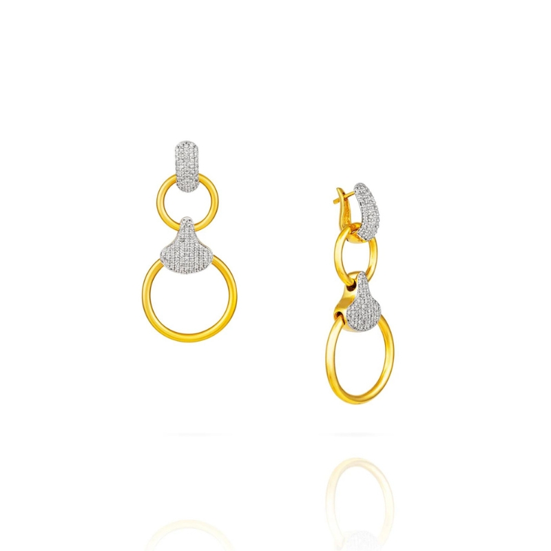 Vincent Peach Grand Marquis Earrings