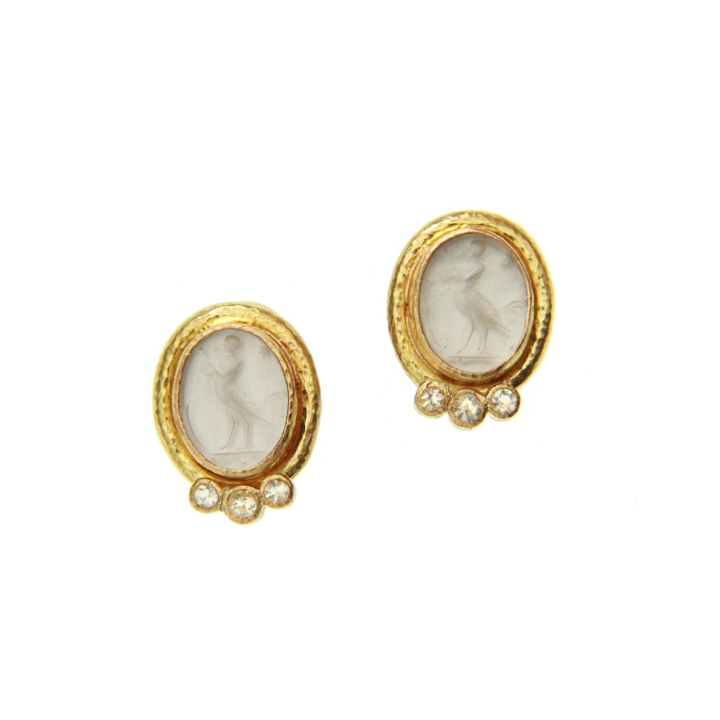 Venetian Glass Intaglio 'Surn' Earrings