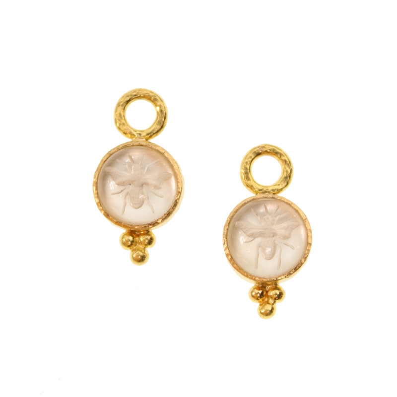 Rock Crystal 'Bee' Earring Charms