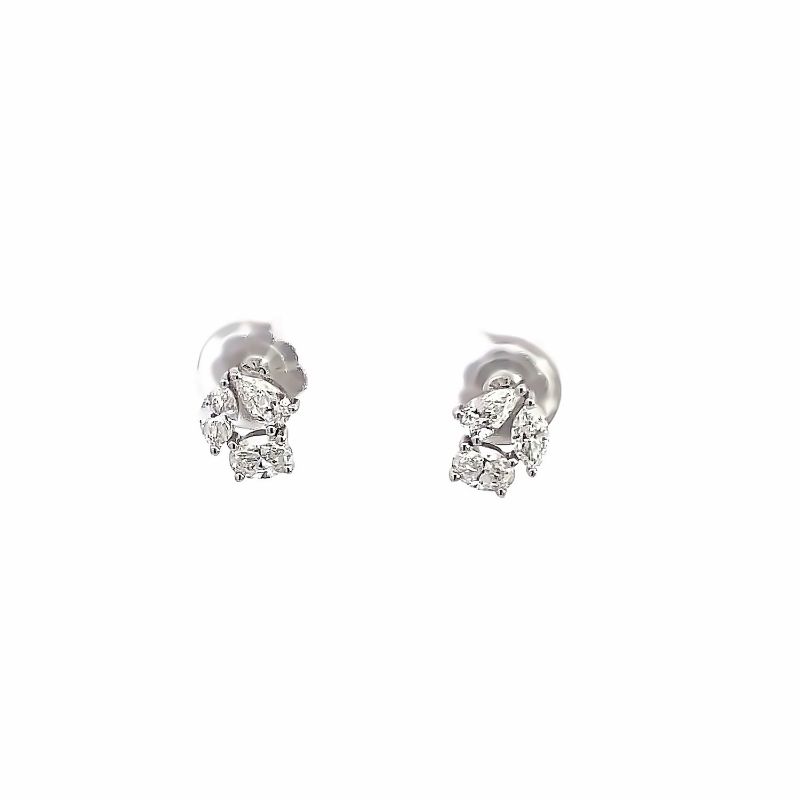 Deutsch Signature Mixed Shape Diamond Stud Earrings