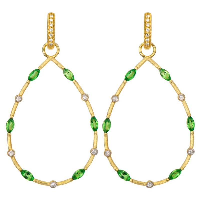 Jude Frances Provence Tsavorite And Diamond Pear Earring Charms