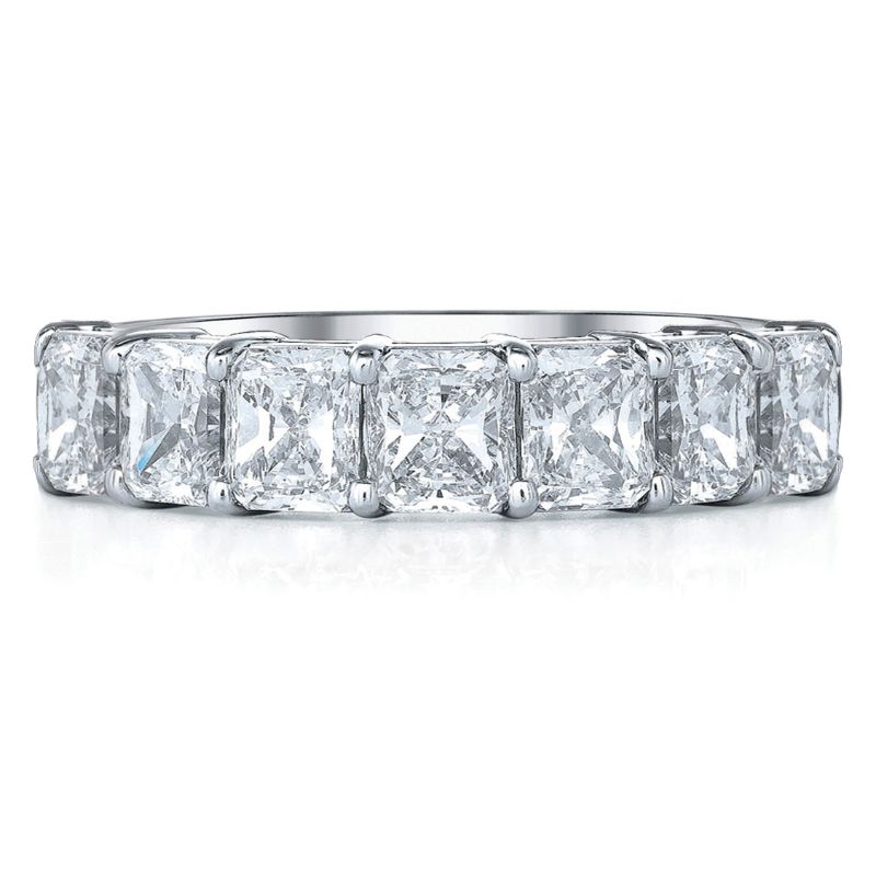 Deutsch Signature 7 Radiant Diamond Shared Prong Basket Set Band