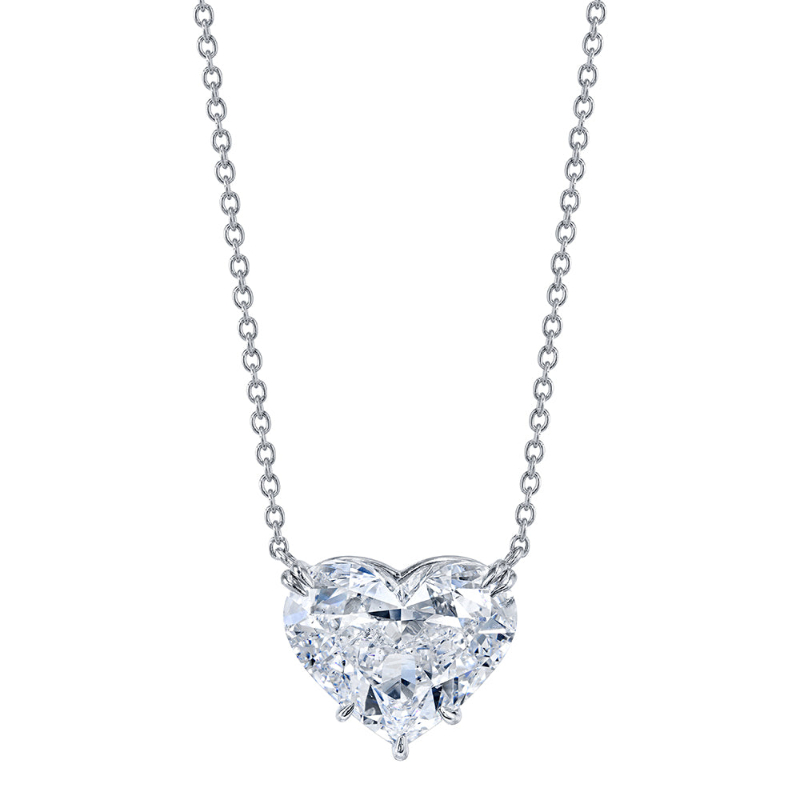 Norman Silverman Diamond Heart Shape Solitaire Necklace Available In Different Carat Weights