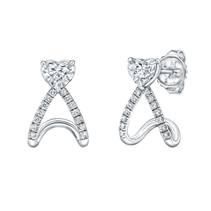 Norman Silverman Diamond Huggie Earrings