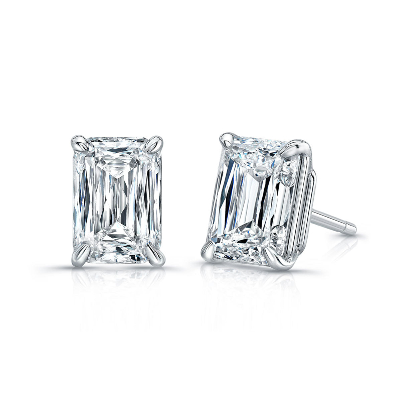Norman Silverman Round Cornered Modified Brilliant Cut Diamond Studs