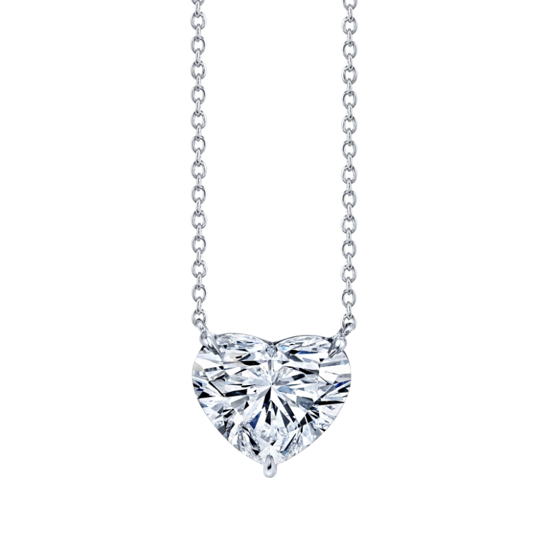 Norman Silverman Platinum Heart Diamond Pendant
