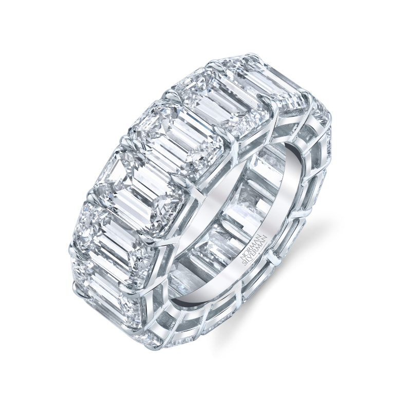 Norman Silverman 28.66 Carat Platinum Eternity Band