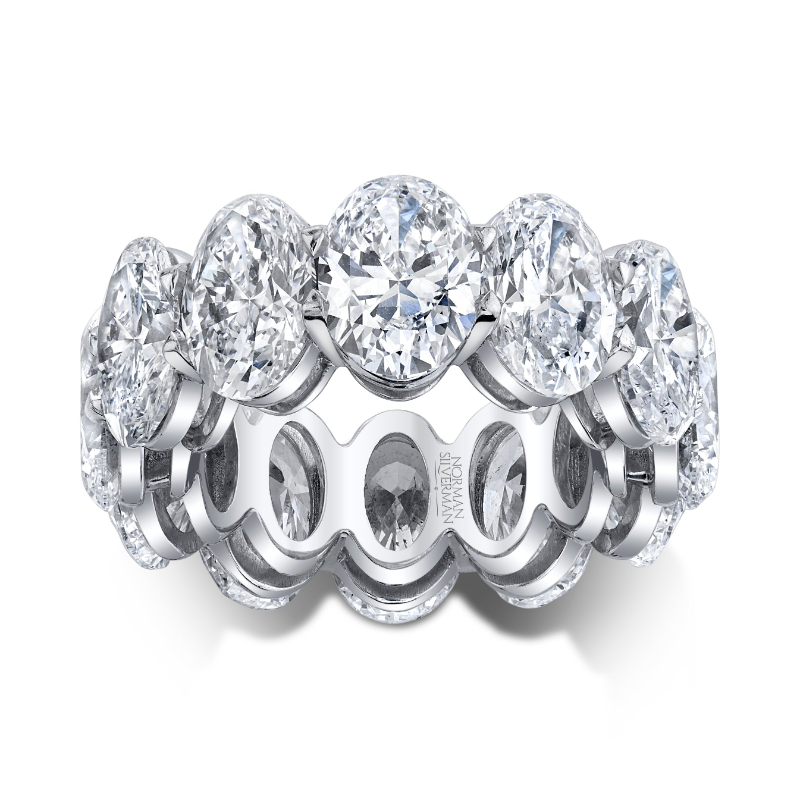 Norman Silverman 13.09 Oval Cut Diamond Eternity Band