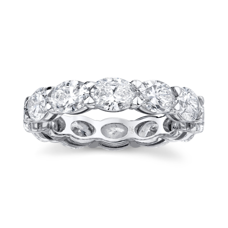 Norman Silverman East-West Oval Cut Eternity Band