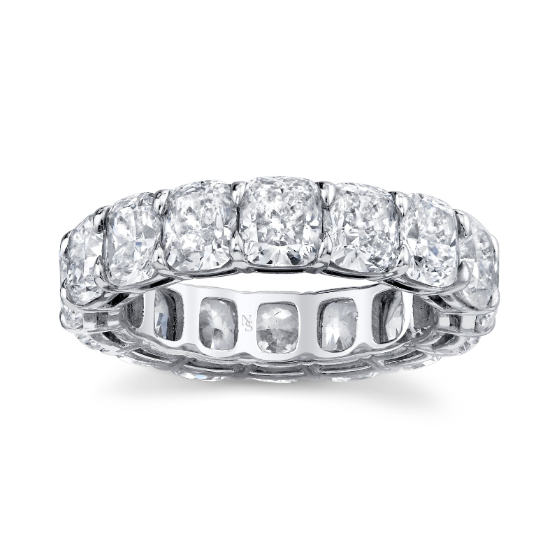 Norman Silverman Cushion Cut Diamond Eternity Band