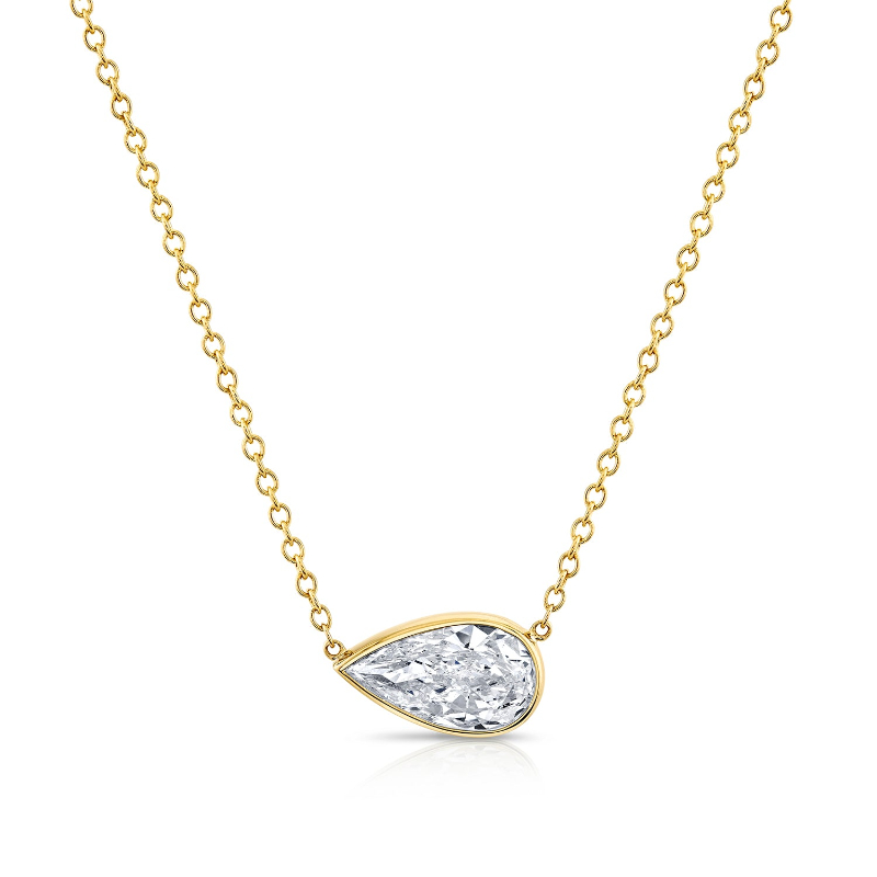 Norman Silverman 2.03 Carat 18K Yellow Gold Bezel Pendant