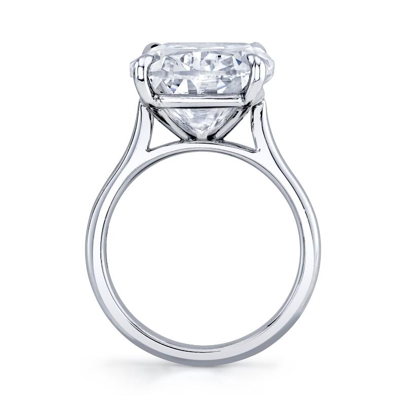 Norman Silverman North South Cushion Cut Solitaire