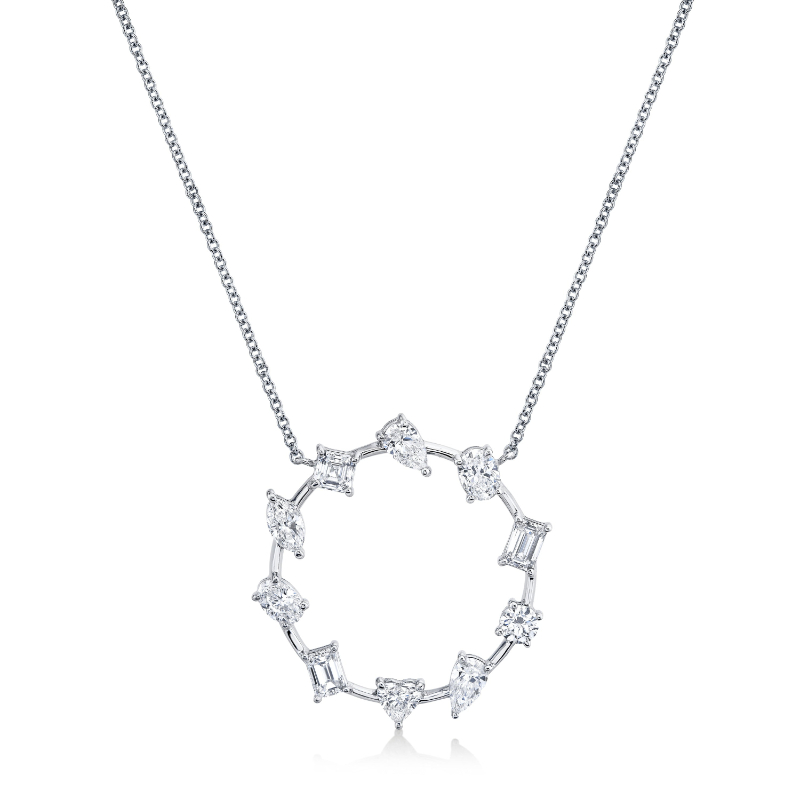 Norman Silverman Circle Of Shapes Diamond Pendant