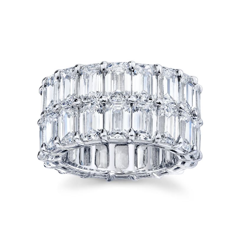 Norman Silverman Double Row Diamonds Eternity Band
