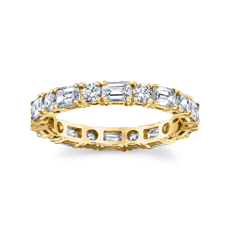 Norman Silverman Alternating Diamonds Eternity Band