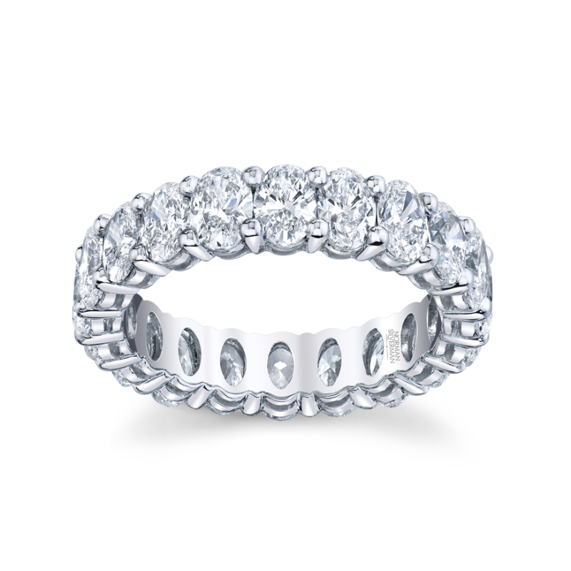 Norman Silverman Oval Cut Diamonds Eternity Band
