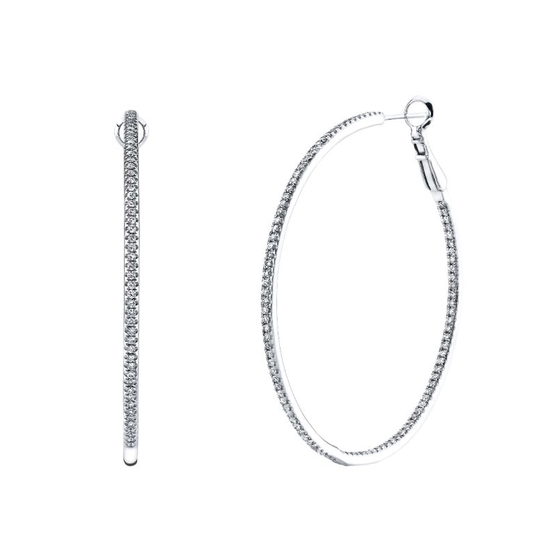 Deutsch Signature Round Micro Wire/Micro Set Hoop Earrings