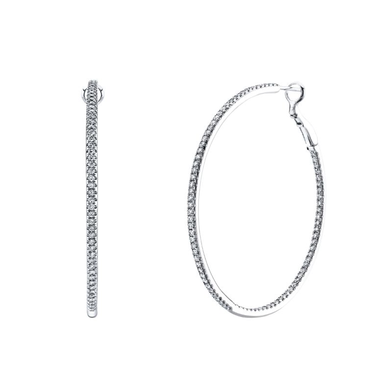 Deutsch Signature Round Micro Wire/Micro Set Hoop Earrings