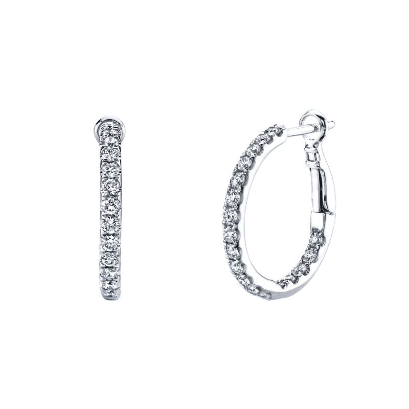 Deutsch Signature Round Micro Wire/Micro Set Hoop Earrings