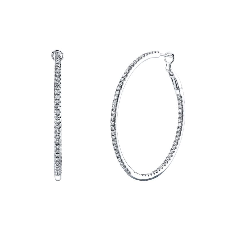 Deutsch Signature Round Micro Wire/Micro Set Hoop Earrings