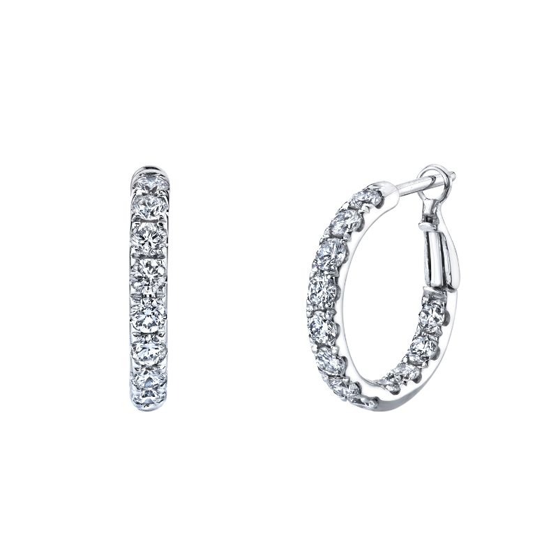 Deutsch Signature Round Micro Wire/Micro Set Hoop Earrings