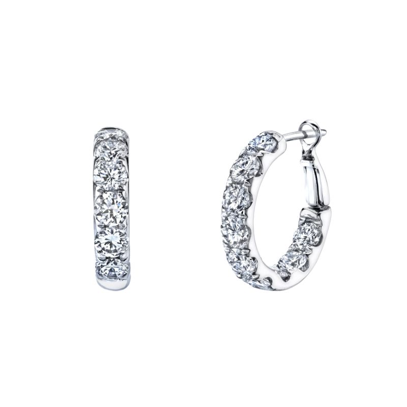 Deutsch Signature Round Micro Wire/Micro Set Hoop Earrings