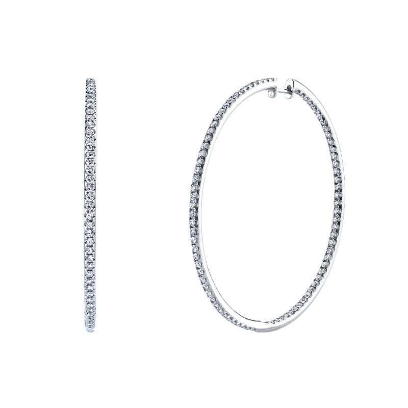 Deutsch Signature Round Wire U-Pave Hoops