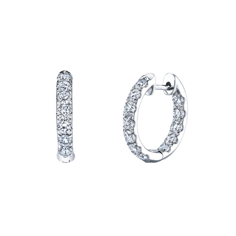 Deutsch Signature Round Wire U-Pave Hoops