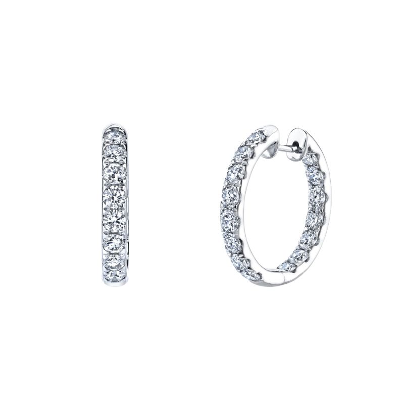 Deutsch Signature Round Wire U-Pave Hoops