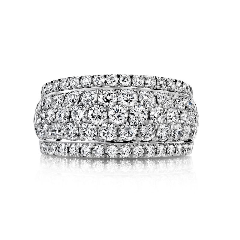 Deutsch Signature Wide Micro Pave Domed Eternity  Band