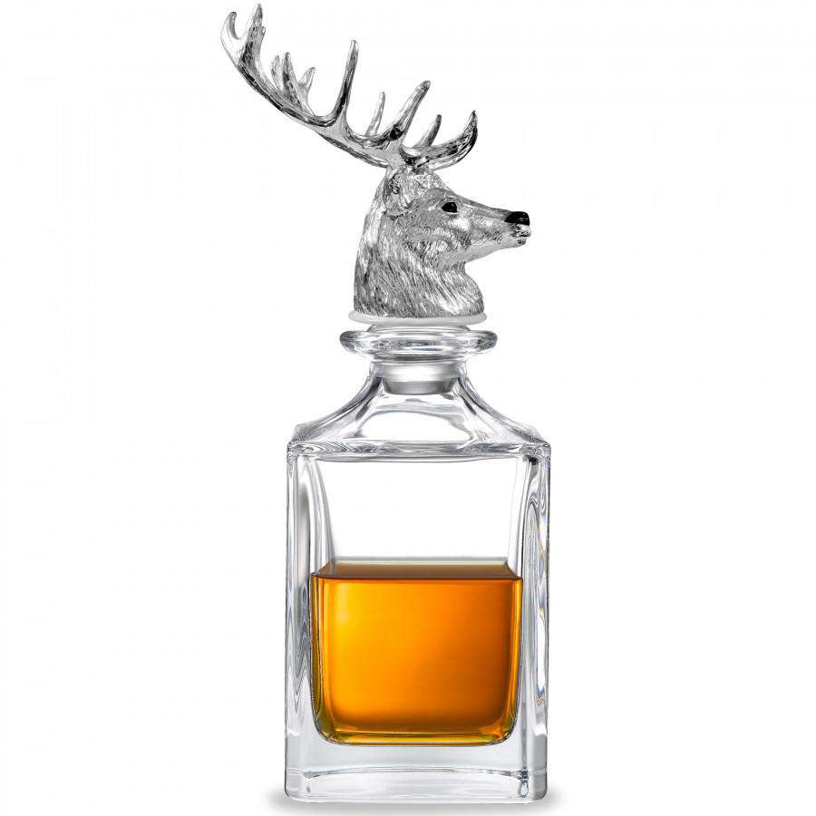 Deakin & Francis Stag Head Crystal Decanter