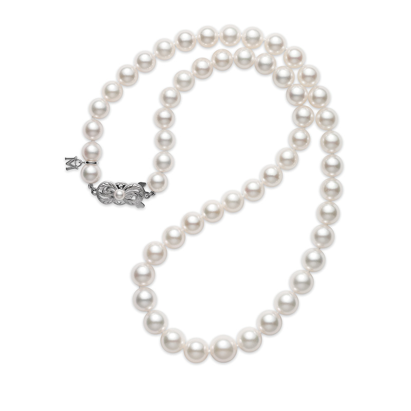 Mikimoto 18K White Gold Akoya Pearl Necklace