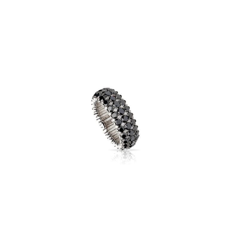 Giotto 8 Black and White Diamond Stretch Ring