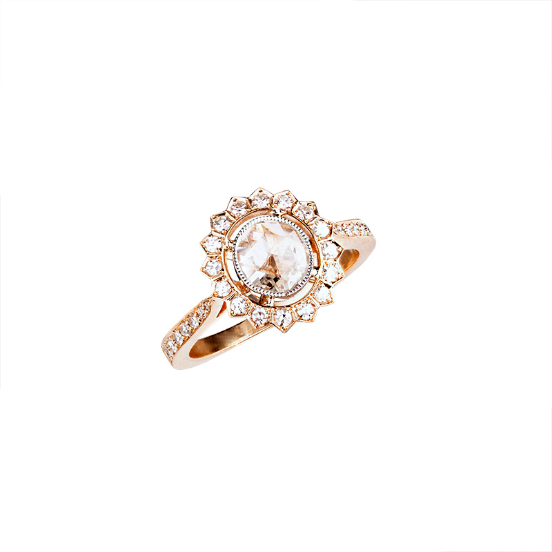 John Apel Rose Cut Diamond Ring