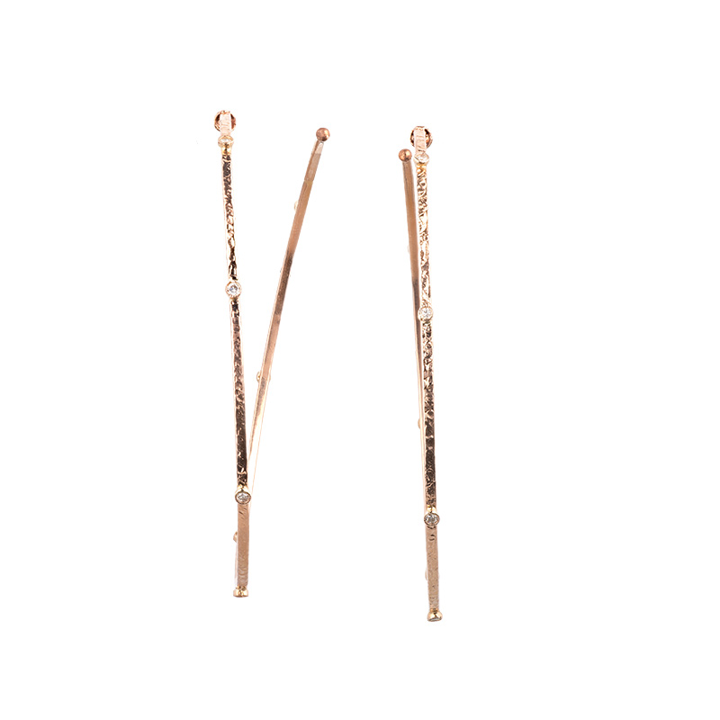 John Apel Diamond Hoop Earrings