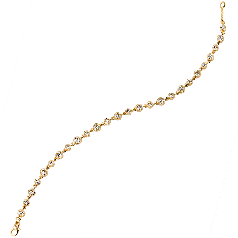 John Apel Bezel Set Diamond Bracelet