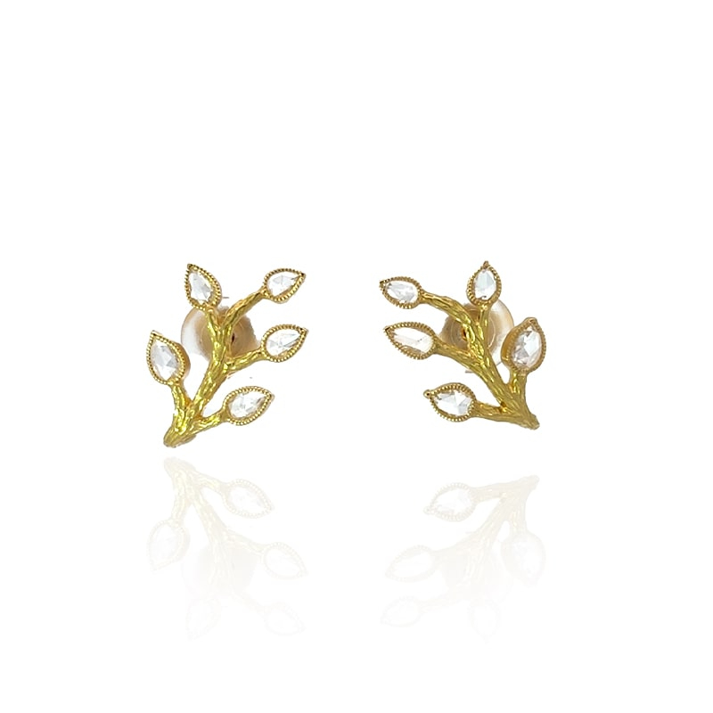 John Apel Diamond Branch Stud Earring