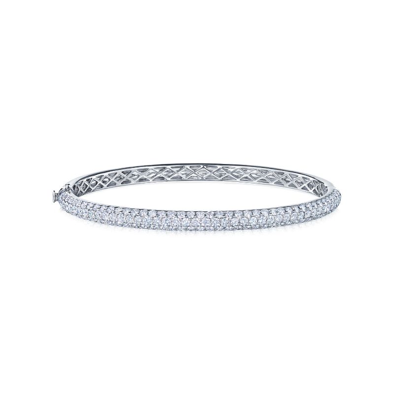 Kwiat Three Row Pave Diamond Bangle