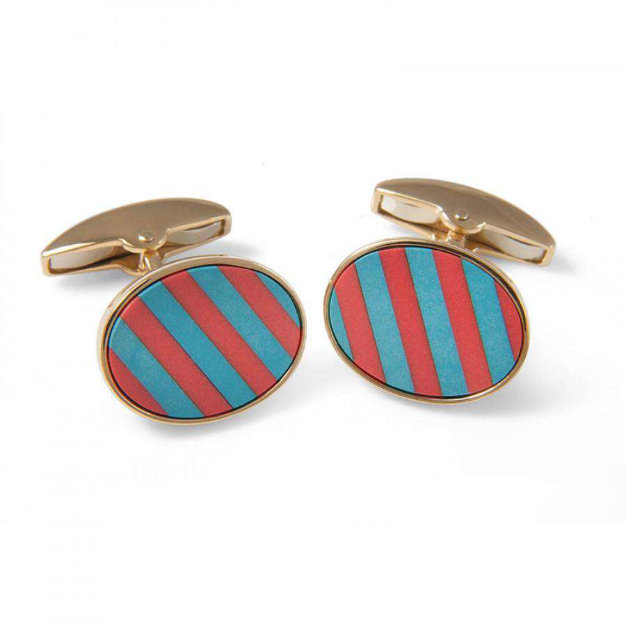 Deakin & Francis Precious Gemstone Striped Cufflinks