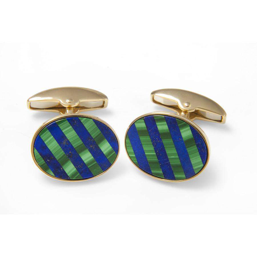 Deakin & Francis Precious Gemstone Striped Cufflinks