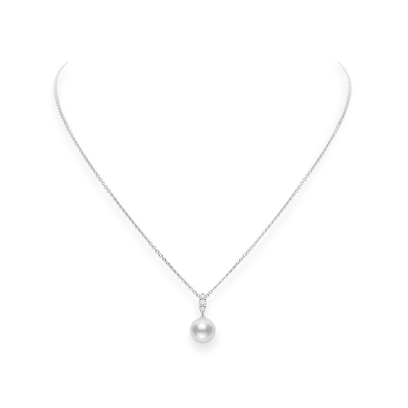 Mikimoto Morning Dew South Sea Pearl And Diamond Pendant