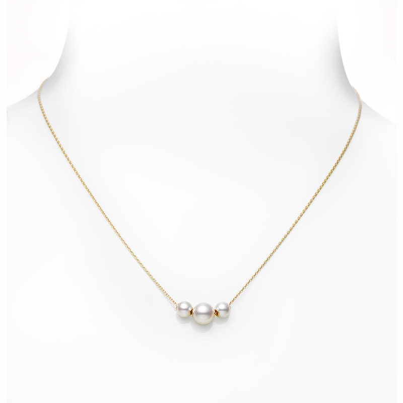 Mikimoto 3 Akoya Pearls Pendant