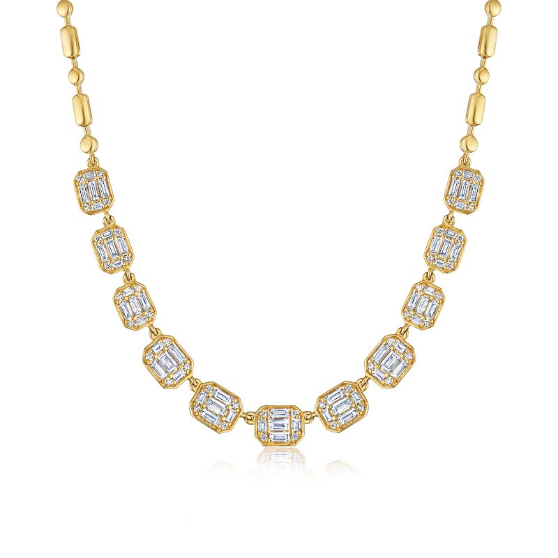Kwiat Sunburst Graduated Line Necklace